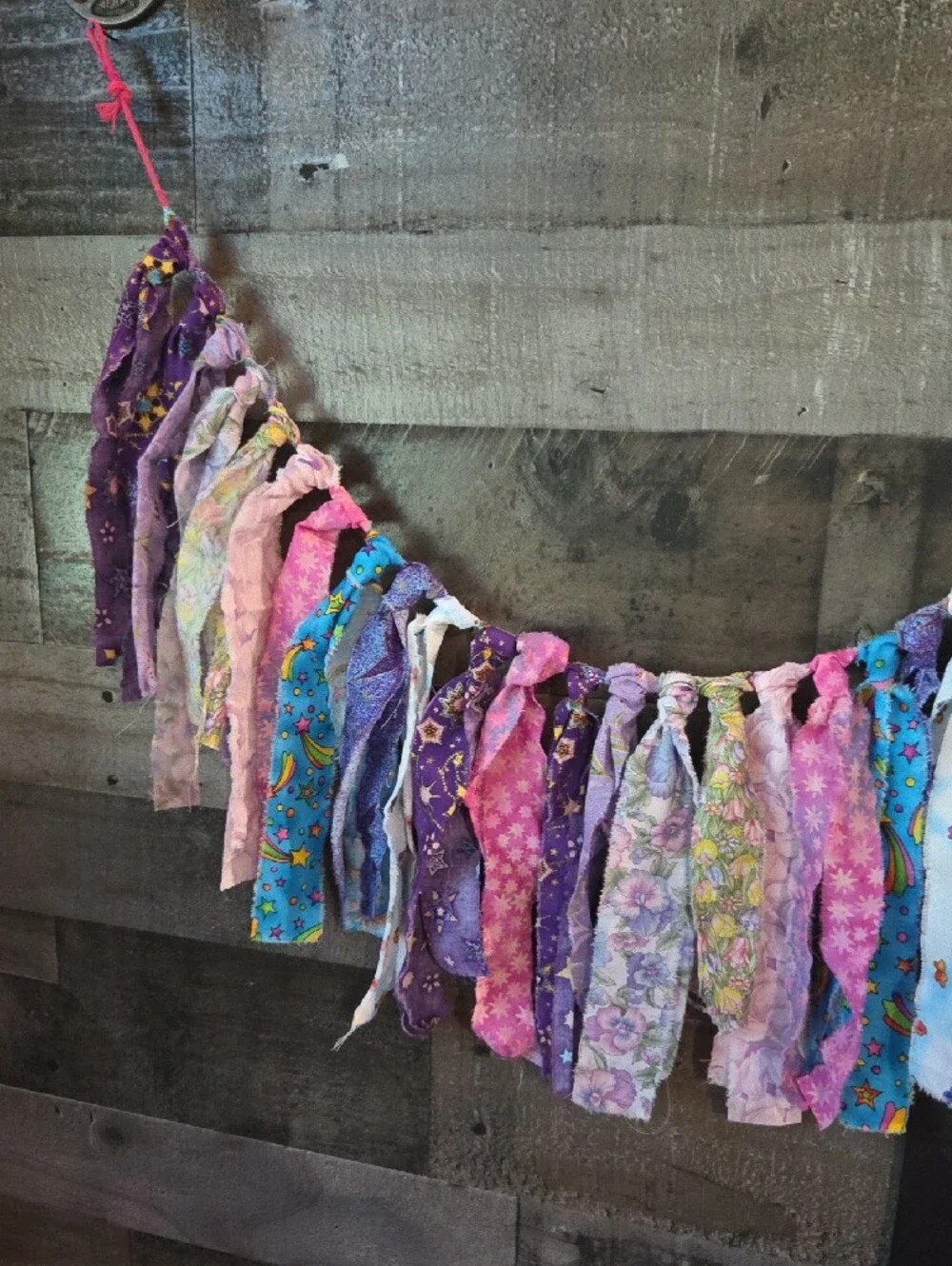 Handmade Multicolor Boho Chic Garland w/Matching Wall Hanging Approx. 56
